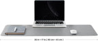 Cork Desk Mat - Dual-Sided Desk Pad for Office and Home - Desk Organization and Accessories - Ideal for Large Mouse Pad and Desk Mats on Top of Desks(Gray,36"x 17")