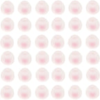 36 Pieces Small Earbud Tips Soft and Comfortable Ear Bud Replacement Pieces Silicone Fit Most in-Ear Headphones，Inner Hole 3.8mm -5.5mm，Small White and Red Replacement Eartips