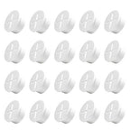20Pcs Desk Grommet, 1" (25mm) White Silicone Cord Hole Cover, Flexible Rubber Wire Grommets, Wall Grommets for Cables Management, Table, Countertop, Cabinets and Furnitures Wire Organizer