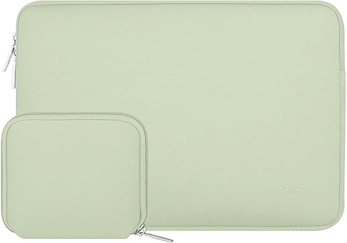 MOSISO Laptop Case 13.3 inch, 13-13.3 inch Laptop Sleeve Bag Compatible with MacBook Air/Pro 13 / Pro 14, HP Dell ASUS Lenovo Notebook, Neoprene Computer Sleeve Bag with Small Case, Sage Green