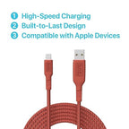 BLACK+DECKER Lightning to USB Cable - Fast Compatible iPhone Lightning Cable - Durable Braided iPhone Charger Cord - for Travel and Daily Use - Multiple Color + Length Options - 9ft