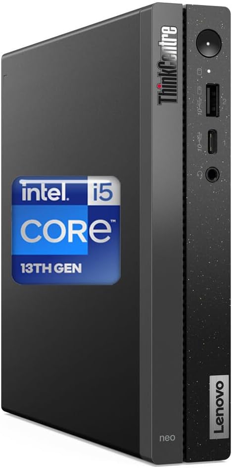 Lenovo ThinkCentre neo 50q Gen 4 Business MFF Desktop, 13th Gen Intel Core i5-13420H, 16GB RAM, 512GB PCIe SSD, Display Port, HDMI, RJ-45, Wi-Fi 6, Windows 11 Pro