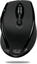 Adesso iMouse M20B - Wireless Ergonomic Optical Mouse, Black