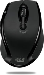 Adesso iMouse M20B - Wireless Ergonomic Optical Mouse, Black
