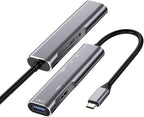USB C to HDMI Adapter for Samsung DeX,DeX Station for Galaxy S25/S24/S23/S22/Note20/10/Tab S9/S8/S7,DeX hub with HDMI 4K,USB3.0,PD 60W,SD/TF Card Slot,Steam Deck,Nintendo Switch