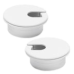 2 Pcs Desk Grommet 2" / 50 mm, Desk Cord Hole Cover, Cable Grommet ABS Plastic, Desk Hole Grommet for Home & Office Pc, Detachable Cable Cord Organizer-White