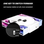 Jungle Leopard Interstellar V3 120mm PC Case Fan Infinity Mirror Module Daisy-Chain 120mm RGB PWM Fan Triple Pack Suitable for Computer Case & 360mm AIO Cooler(White-3Pack