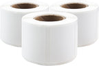 PUQU 30x20mm Direct Thermal Sticker Labels, Self-Adhesive All-Purpose Label Maker Tape, Compatible with AQ Series Label Printer, Refills Standard Laminated Office Labeling, 3 Rolls, 960 Labels