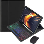 Rainbow Backlit Keyboard Case for iPad Pro 11 inch (4th/3rd/2nd/1st Gen) with Mouse and 7 Colors RGB Colorful Backlight Detachable Bluetooth Keyboard Cover,Black
