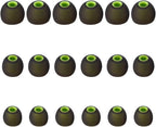 Earbud Tips Soft Silicone Earbuds Replacement Tips Fit for in-Ear Headphones(inner hole from 3.8mm - 4.2mm earphones) 9 Pairs S/M/L,Black/Green