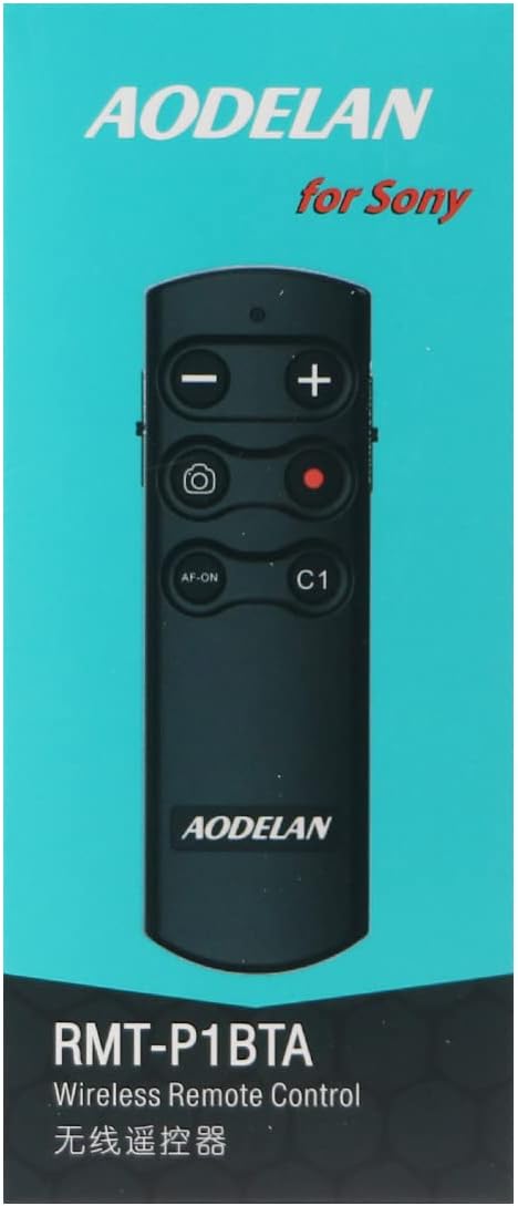AODELAN Camera Remote Control Remote Shutter Commander for Sony ZV-E10,FX3,A1,a6100, a6400, a6600, a7C, a7 III, a7R III, a7R IV, a9, a9 II, DSC-RX0 II, DSC-RX100 VII, ZV-1; Replace Sony RMT-P1BT