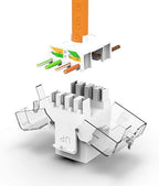 AMPCOM CAT6 Keystone Jack Tool-Less RJ45 UTP, No Punch-Down Tool Required Module Coupler 12-Pack White