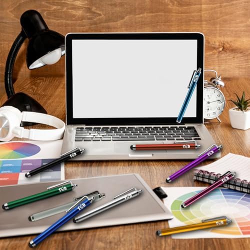 TCD 100 Pack Capacitive Universal Stylus Pens – Premium Colorful Long Metal Smart Pen for iPad, iPhone, Android, Samsung Tablet & All Touchscreen Devices