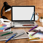 TCD 100 Pack Capacitive Universal Stylus Pens – Premium Colorful Long Metal Smart Pen for iPad, iPhone, Android, Samsung Tablet & All Touchscreen Devices