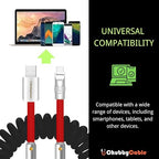 chubbycable Colorblock Chubby - Spring Braided Silicone Charge Cable Coiled USB C Cable Fast Charging Type C Charger Cord for Car, Purple+Pink, Type-C to Type-C, 2.29FT-3.6FT