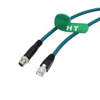 M12 8 Pin X-Code RJ45 GigE Ethernet Network Cable CAT7e for Cognex Basler Baumer Industrial Camera Sensor Barcode Reader PLC PC Router 30M