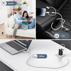 USB C to Multi Charging Cable, USAMS 100W 6.6FT 5A Type C to Type C Fast Charger Charging Cord with LED Display 5-in-1 C/A to C/Micro/IP Sync Charger Adapter Compatible for Laptop/Tablet/Phone