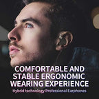 KZ ZSN Pro 1DD+1BA Dual Driver in Ear Earphones Noise-isolating in Ear Monitor with Detachable Cord,Deep Bass Stereo Sound Ergonomic Comfortable Earphones for Audiophile,Musicians(Purle Without Mic)