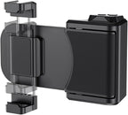 KIWIFOTOS Universal Phone Camera Grip Phone Tripod Mount with Remote Control & Cold Shoe Adapter for iPhone 16 Pro Max Samsung Travel Selfie Vlog Video Shooting Camera Grip