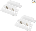 2Pcs Magnetic Reed Switch Wired Surface Mount Normally Closed NC Contact Sensor Alarm Magnetic Door Switch with 2 Wires, PVC, MC-31