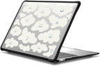 CASETiFY Impact MacBook Air 13" (M1/Intel) Case [Cushioned Impact Corners/Scratch-Resistant/Anti-Slip Grip] - Cute Clouds - Clear Black