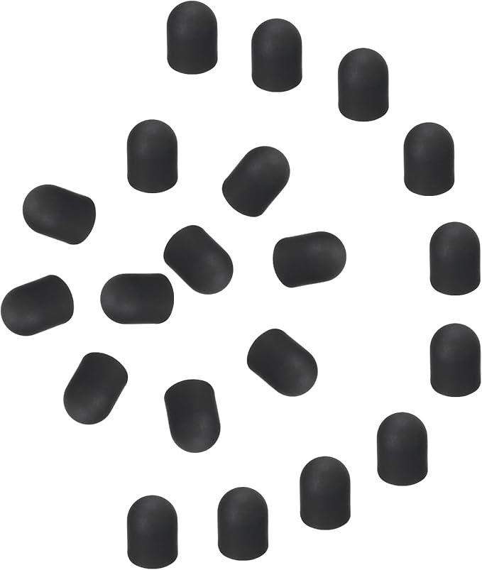 MECCANIXITY 40Pcs Replacement Stylus Pen Tips 5.5mm Conductive Capacitive Touch Screen Pens Tips Silicone Rubber, Black