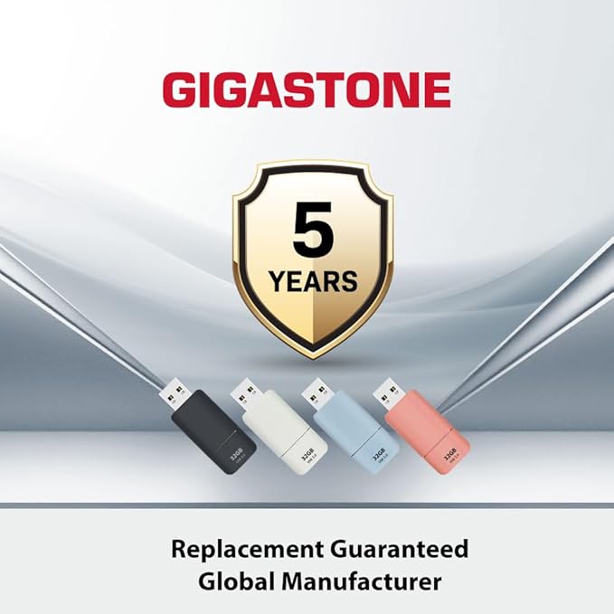 GIGASTONE 32GB Flash Drive (60 Pack) Z60NB USB 3.2 Gen 1, Ultra Fast, Retractable Capless Slider Design, Data Storage, Backup for PC/Mac/TV/Car Audio, USB 2.0/3.0/3.1 Compatible (Random Color)