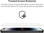 Belkin TemperedGlass iPhone 14 Pro Screen Protector - iPhone 14 Pro Accessories - Easy Application With Installation Guide Tray - Tempered Glass Antimicrobial Screen Protector - 9H Hardness Tested