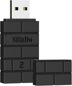 8Bitdo Adapter Switch Controller Adapter 2 USB Wireless for Switch/Switch 2, Windows, Mac & Raspberry Pi, Compatible with Xbox Series X & S Xbox One Bluetooth Controller, PS5/PS4/PS3 Controller