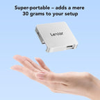 Lexar Professional Go Portable Hub, Four Type-C Ports, USB 3.2 Gen 2, Up to 10Gbps, Ultra-Compact, Perfect for Go Portable SSD, Compatible with Smartphones, PC & Mac, Tablets & iPad (LPASL400-RNSNG)