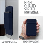 Slipdrive - Portable Hard Drive Sleeve for Laptop - SSD Solid State Drive - Reusable Adhesive - 5” x 3.2” Stick on External Hard Drive Carrying Case - Travel Pocket Pouch (Small, Navy Blue)