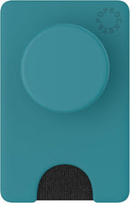PopSockets Phone Wallet with Expanding Phone Grip, Phone Card Holder, Solid PopWallet - Sea Green