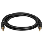 Cmple - 3.5mm Aux Audio Cable Stereo 6 ft AUX Cable Male to Male Speaker Cable Auxiliary Cord Adapter for Car, Phone, Headphones - Black