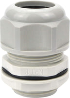 XHF 2 Pcs 1" IP68 Strain Relief Nylon Cord Grip Waterproof NPT Cable Glands Adjustable UL Listed and RoHS Compliant (Grey)