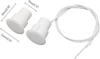 Recessed Wired Security Window Door Contact Sensor, Normally Open NO, Door Alarm Magnetic Reed Switch with 2 Wire, ABS White, RC-36