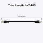 Alvin's Cables M12 8 Pin Male to RJ45 Shielded Ethernet Cable X Coded 8 Position Cat6a Cable for Cognex Industrial Camera 3.2ft/1M