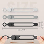 Silicone Cable Ties, Magnetic Data Cable Organizers Reusable Cable Ties Wire Organizer Adjustable Fastening Cable Straps Magnetic Silicone Cable Straps Cord Organizer for Bundling Earphone