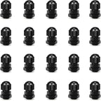 Cable Gland 20 Pack Plastic Waterproof Adjustable Connector 3-7mm PG7 Strain Relief Cord Connectors Joints Nylon with Gaskets