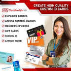 Easy Badges Solid 210 ID Badge Printer | with Standard Edition Software (Adds Excel Database & QR Codes), & Everything Needed to Print 400 ID Cards | Single Sided Employee ID Printer