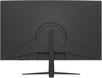 CRUA 24 Inch 200hz/180hz Curved Gaming Monitor, FHD 1080P Frameless Computer Monitors, Support AMD freesync Low Motion Blur, Eye Care, DisplayPort, HDMI, Compatible Wall Mountable Installs-Black