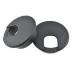 HAHIYO 2Pcs 2Inch/50mm Black ABS Plastic U-Shaped Desk Grommet Wire Grommet Cable Management Cord Hole Cover Desk Wire Hole Insert Wire Organizer for Computer Office Home School Equipment Systems