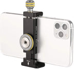Phone Mount for Tripod, Smartphone Tripod Adapter for iPhone Samsung Cell Phone Stand Holder with Cold Shoe and Arca Swiss Quick Release Plate for iPhone 15 Pro Max Galaxy S24