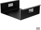 Ilyapa Under Desk CPU Mount, Steel Under Desk Computer Mount Vented Sides, PC Wall Storage, Laptop Stand, Shelf for Office Storage, 4x12x11 Inches