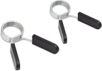 2Pcs Black 2 Inch Barbell Clamps, Stainless Steel Spring Collar Clips Weight Bar Clamps Dumbbell Barbell Handle Locking Clip for Weightlifting Strength Gym Fitness Training Accessories, Collars