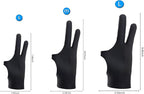 SPBMY Drawing Glove 2 Pack,Two-Finger Artist Glove for Drawing Tablet, Paper Sketching, iPad. Digital Art, Right Hand and Left Hand, Black S: 2.95x7.48 inches