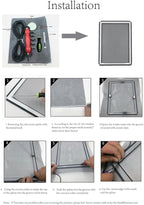 FLYZZZ Window Screen Door Repair Kit, 59‘’X118‘’ Fiberglass Mesh Replacement with Roller Tool/Hook/Spline/Cutter/Clips/Ruler, 7-in-1 Sliding Patio Door & Screen Door Repair Kit, Black
