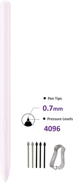 Galaxy Tab S9 FE S Pen [4096 Pressure Sensor] Replacement for Samsung Galaxy Tab S9 FE, Tab S9 FE+ Plus Tablet All Versions, Touch Stylus Pen with 5xTips/Nibs (Lavender)