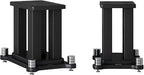 A Pair of Universal Speaker Stands, Heavy Duty Speaker Stands Holds Bookshelf Speaker Satellite Speaker Large Speaker, Vibration-Absorbing MDF Design, Holds 88lbs Speaker (Black, 20cm/7.8in)