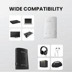 Avantree Audiplex - Wireless Audio Transmitter & Multiple Receivers Set for AV Receivers, Projectors, PA Systems, Hearing Assistant in Church, Broadcasts to 100 Multiple Headphones & Speakers