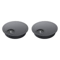 2 Pack Desk Grommet 3-1/8 Inch 80mm, Zinc Alloy Computer Desk Wire Hole Cover, Office Desktop Cord Cable Hole Metal Ring, Black